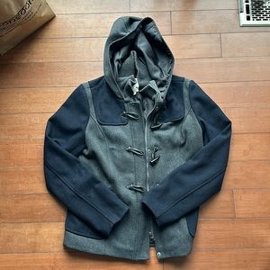 LA Hearts small gray and black peacoat